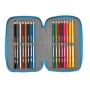 Pochette à crayons triple SuperThings Rescue force 12.5 x 19.5 x 5.5 cm Bleu (36 Pièces)
