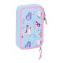 Plumier Doble My Little Pony Wild & free 12.5 x 19.5 x 4 cm Azul Rosa (28 piezas)