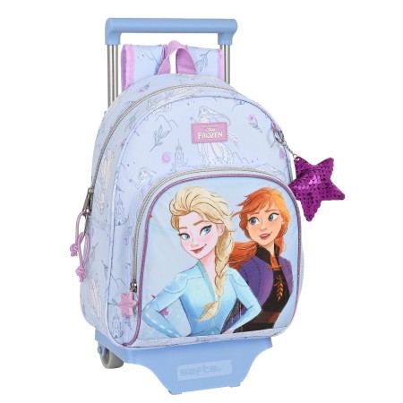 Cartable à roulettes Frozen Believe Lila 28 x 34 x 10 cm