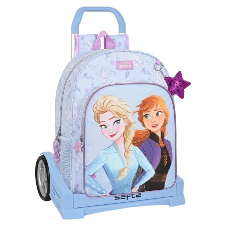 Mochila Escolar con Ruedas Frozen Believe Lila 33 x 42 x 14 cm