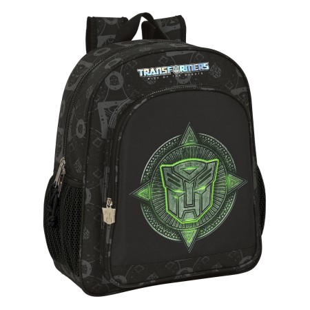 Mochila Escolar Transformers 32 x 38 x 12 cm Negro