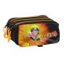 Trousse Fourre-Tout Triple Naruto 21,5 x 10 x 8 cm Noir Orange