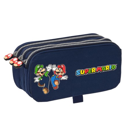 Portatodo Triple Super Mario 21,5 x 10 x 8 cm Azul marino