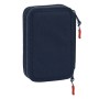Plumier double Munich Flash 12.5 x 19.5 x 4 cm Blue marine (28 pcs)