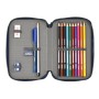 Plumier Doble Munich Flash 12.5 x 19.5 x 4 cm Azul marino (28 piezas)