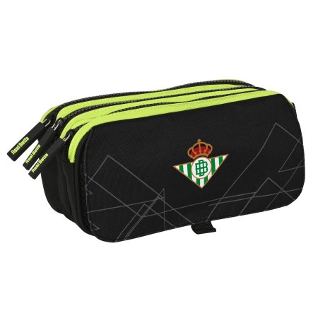 Portatodo Triple Real Betis Balompié 21,5 x 10 x 8 cm Negro Lima