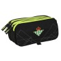 Trousse Fourre-Tout Triple Real Betis Balompié 21,5 x 10 x 8 cm Noir Citron