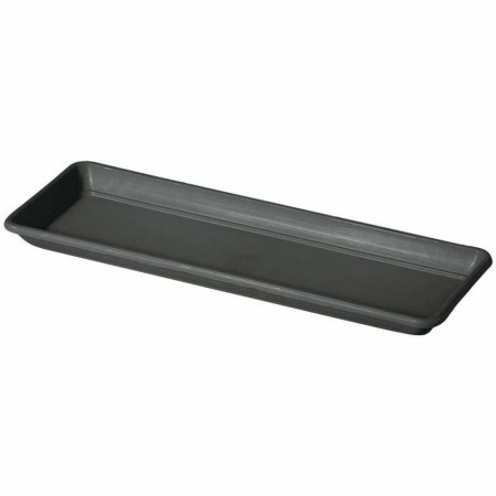 Plato para Maceta Deroma  Rectangular 50 cm Antracita Inyectado Reciclado