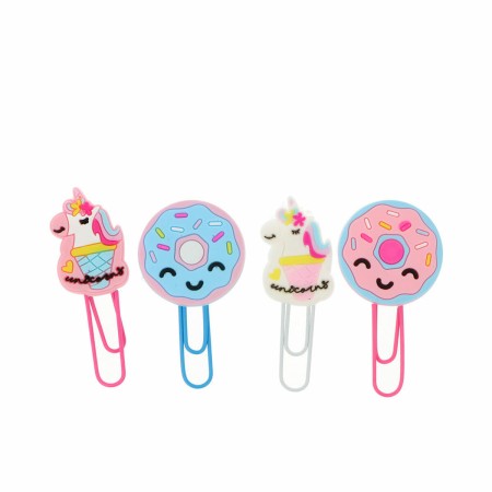 Clips Inca  Multicolor Unicornio Donut (4 Unidades)