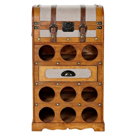 Botellero DKD Home Decor Natural Beige 40 x 35 x 71 cm Álamo