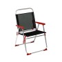 Chaise de Plage Rouge Noir Aluminium 22 mm (52 x 56 x 80 cm)