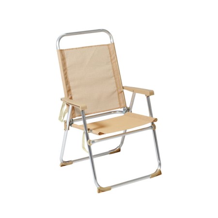 Chaise de Plage Beige Aluminium 22 mm (52 x 56 x 92 cm)