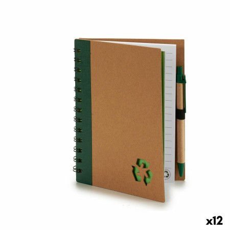 Libreta de Anillas con Bolígrafo Cartón Reciclado 1 x 18 x 14 cm (12 Unidades)