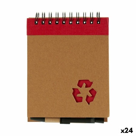 Libreta de Anillas con Bolígrafo Cartón Reciclado 1 x 10 x 13 cm (24 Unidades)