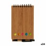 Libreta de Anillas con Bolígrafo Bambú 1 x 14,5 x 9 cm Marrón (24 Unidades)