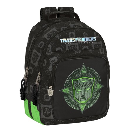 Mochila Escolar Transformers Negro 32 x 42 x 15 cm