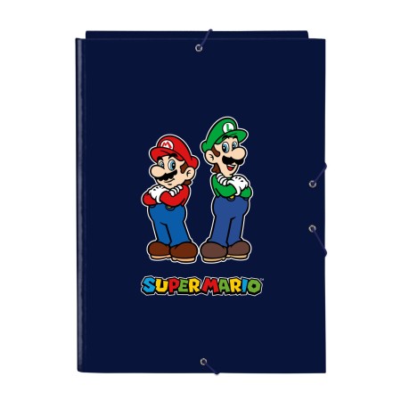 Carpeta Super Mario Azul marino A4