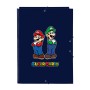 Carpeta Super Mario Azul marino A4