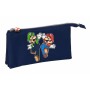 Portatodo Triple Super Mario 22 x 12 x 3 cm Azul marino