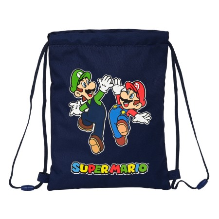 Bolsa Mochila con Cuerdas Super Mario Azul marino