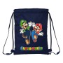 Sac à dos serré par des ficelles Super Mario Blue marine