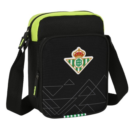 Sac à Bandoulière Real Betis Balompié 16 x 22 x 6 cm Noir Citron