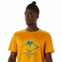 Camiseta de Manga Corta Hombre Asics Fujitrail Logo Naranja