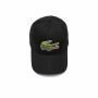 Gorra Deportiva Lacoste Logo Oversize Negro (Talla única)