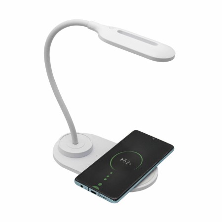 Lámpara LED con Cargador Inalámbrico para Smartphones Denver Electronics LQI-55 Blanco 5 W (2700k) (6500 K)