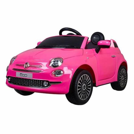 Voiture électrique pour enfants Fiat 500 MP3 30 W 4,5 Ah 6 V Avec télécommande Rose