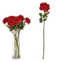 Branche Rose 65 cm Rouge Papier Vert Plastique (12 Unités)