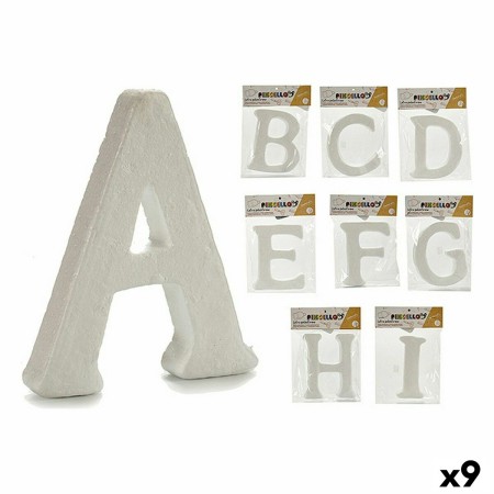 Lettres ABCDEFGHI Blanc polystyrène 2 x 23 x 17 cm (9 Unités)