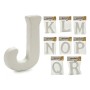 Letras JKLMNOPQR Blanco Poliestireno 2,5 x 22 x 17 cm (9 Unidades)