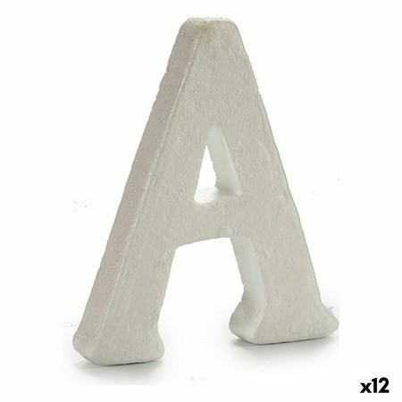 Letra A Blanco Poliestireno 1 x 15 x 13,5 cm (12 Unidades)