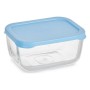 Fiambrera Snow 420 ml Azul Transparente Vidrio Polietileno (12 Unidades)