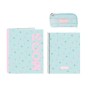 Kit fourniture scolaire Moos Garden A4 3 Pièces Turquoise