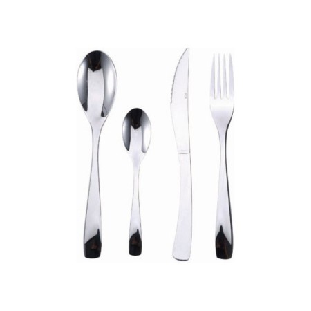 Cubertería Bergner Pisa Acero Inoxidable Plateado (24 pcs)