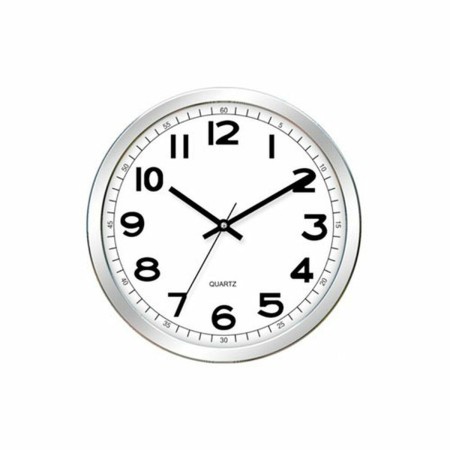 Reloj de Pared Timemark Plateado Digital 30 x 30 cm