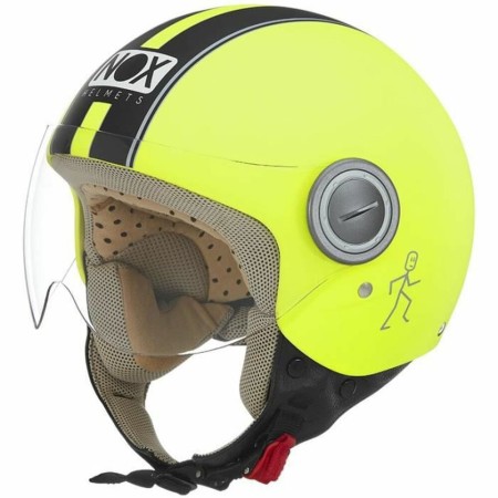 Casco Jet Nox N210 Amarillo/Negro