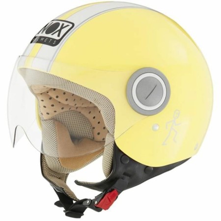 Casco Jet Nox Blanco/Amarillo