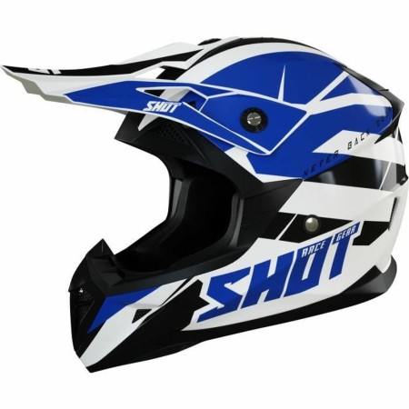 Casco Integral Shot Race Gear Pulse Revenge Azul/Blanco