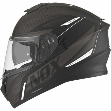 Casco Integral Nox N918 Meta Negro/Blanco