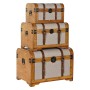 Coffre DKD Home Decor 61 x 43 x 42,5 cm Toile Bois