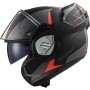 Casque intégral LS2 Advant Noir/Rouge Modulaire