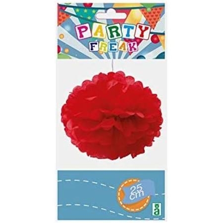 Pompones Flor Rojo Ø 25 cm 1 unidad