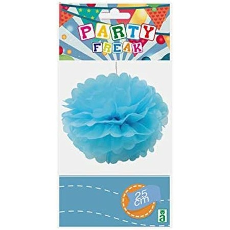 Pompones Flor Ø 25 cm 1 unidad Azul