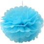 Pompones Flor Ø 25 cm 1 unidad Azul