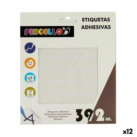 Etiquetas adhesivas Blanco Ø 18 mm 17 x 4 x 19,5 cm (12 Unidades)