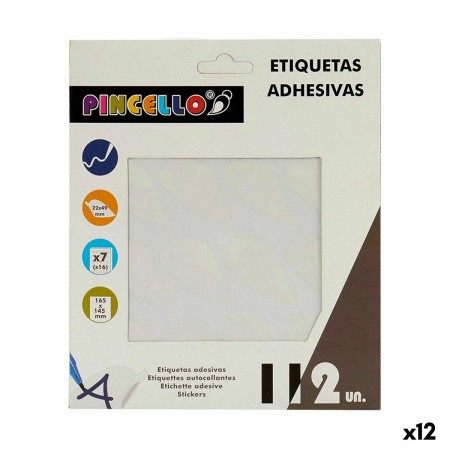 Étiquettes adhésives Blanc 22 x 49 mm Volets (12 Unités)