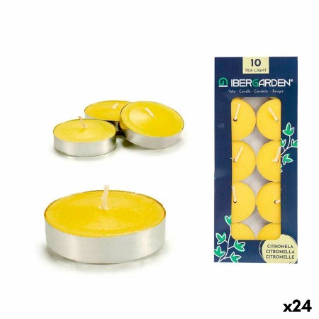 Ensemble de Bougies Citronnelle Jaune (24 Unités)